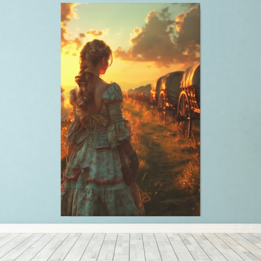 🌅👗 Baanbrekende geest 🐎 Canvas Afdruk (Insitu (Houten vloer))