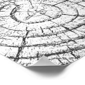 Baangroei zwart en wit afdrukken poster (Hoek)