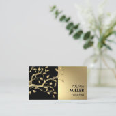 Baantak - pastelgoud visitekaartje (Staand voorkant)