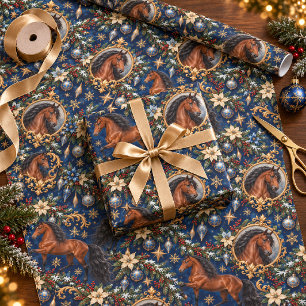 Baard Andalusisch saffierblauw Kerstmis Cadeaupapier