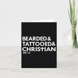 Baard getatoeëerd Christelijk Funny Beard Tattoo T Kaart