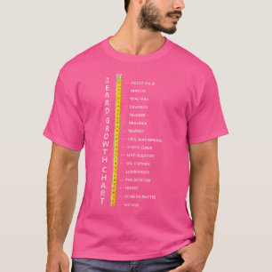 Baard Lengte Groei Grafiek Liniaal Hoe Lang Is Je  T-shirt