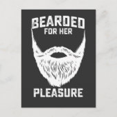 Baard Mannen grappig voor haar plezier Uitnodiging Briefkaart (Voorkant)