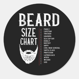 Baard Meten Char Baard Lengte Groei Ch Ronde Sticker