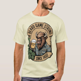Baard spel Sterke Wilderness Bison IPA Design T-shirt