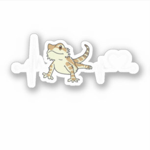 Baardagaam Hartslag Grappig Dier Sticker