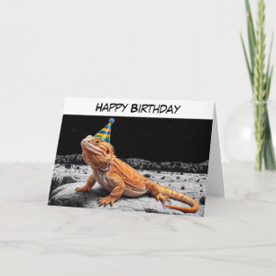 Baardagaam met verjaardagsverjaardag pet kaart
