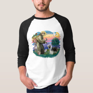 Baardcollie (leisteen-wit) t-shirt