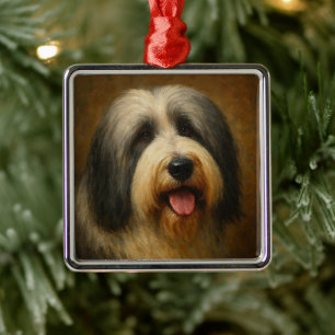 Baardcollie Metalen Ornament