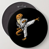 Baarddraagkarate Ronde Button 6,0 Cm (Voorkant /achterkant)