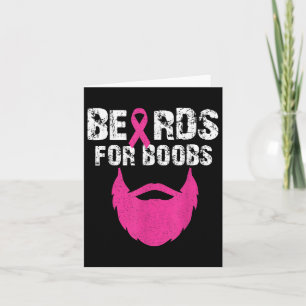 Baarden voor een borstkanker Awareness T-shirt Kaart
