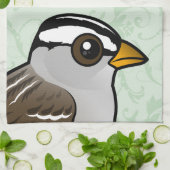 Baardevolle witte mug theedoek (Gevouwen)