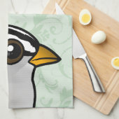 Baardevolle witte mug theedoek (Quarter Fold)