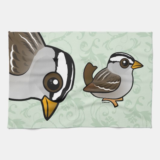 Baardevolle witte mug theedoek (Horizontaal)