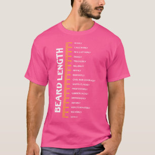 Baardgroei Grappige Baard Liniaal T-shirt