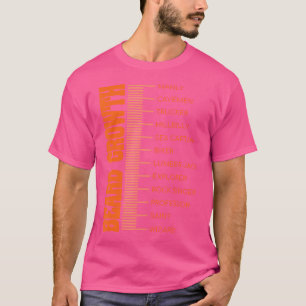 Baardgroei Maat Chart Mannen Gezichtsbeharing Grap T-shirt