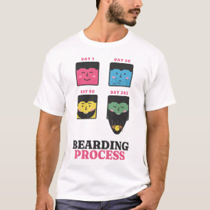Baardgroei Proces Grappige Baardgroei Grap T-shirt