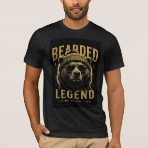 Baardige Beer Legende Leef Mijn Beste Leven Wilder T-shirt