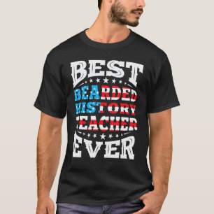 Baardige Geschiedenisleraar 4 juli VS Amerika T-shirt