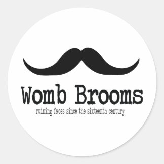 baarmoederbezems ronde sticker