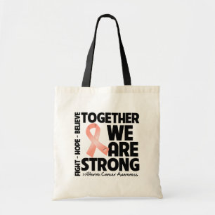 baarmoederhalskanker samen zijn we sterk tote bag