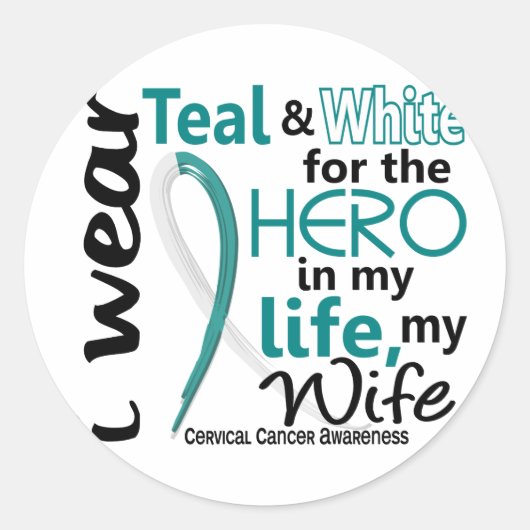 Baarmoederhalskanker voor mijn helm 2 ronde sticker (Voorkant)