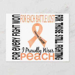 Baarmoederkanker I Proudly Draag Peach 2 Briefkaart