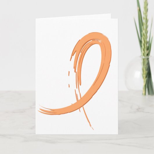 Baarmoederkanker perzik lint A4 Kaart (Voorkant)