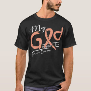 Baarmoederkankerbewustzijn Mijn God is hierin ster T-shirt