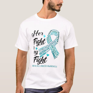 Baarmoederlijke kankerwaarschuwing Haar strijd is  T-shirt