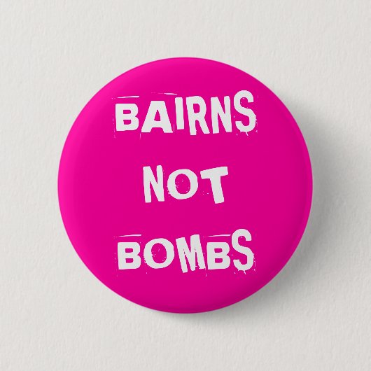 Baarns geen Bombs Ronde Button 5,7 Cm (Voorkant)