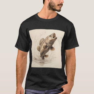 Baars springt uit het water t-shirt