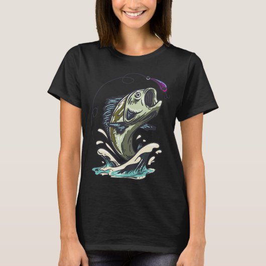 Baars springt vangst t-shirt (Voorkant)