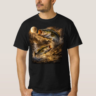 Baars Vissen Huilend naar de Maan Vintage Hengelaa T-shirt