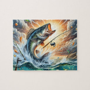 Baars vissen legpuzzel