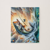 Baars vissen legpuzzel (Verticaal)