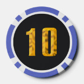Baas 10 dollar poker chip (Achterkant)
