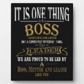 Baas BEDANKT MENTOR LEADER geweldige baas Fotoplaat (Voorkant)