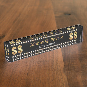 Baas Bling VIP Naambordje