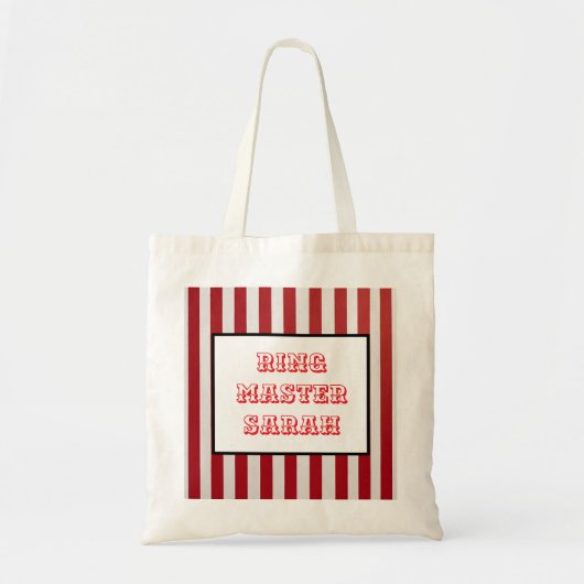 baas Carnival Stripe ring master – Fun Fair circus Tote Bag (Voorkant)