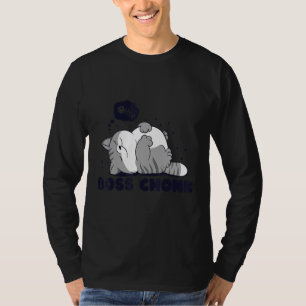 Baas Chonk Lazy Slapen Vet Kat Meme Design T-shirt