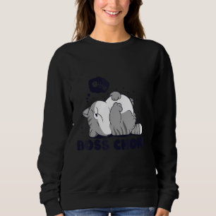 Baas Chonk Lazy Slapen Vet Kat Meme Design Trui