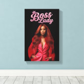 Baas Dame Canvas Print (Insitu (Houten vloer))