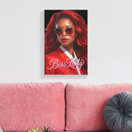 Baas Dame Canvas Print (Insitu (Woonkamer))