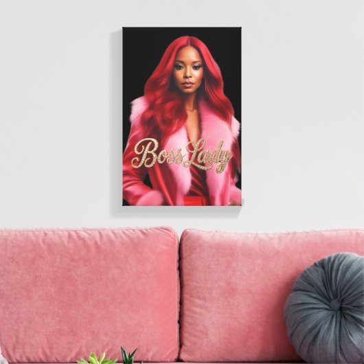 Baas Dame Canvas Print (Insitu (Woonkamer))