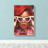 Baas Dame Canvas Print (Insitu (Houten vloer))
