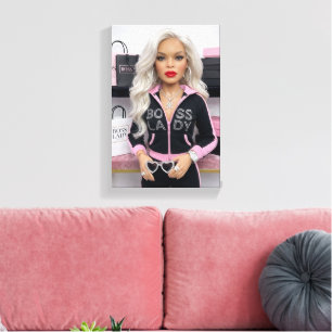 Baas Dame Glam Pop Canvas Print