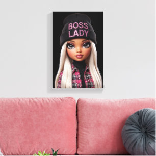 Baas Dame Glam Pop Canvas Print