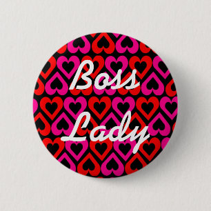Baas Dames Hartjes Knoop Ronde Button 5,7 Cm