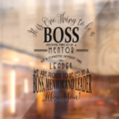 Baas DANK JE BOSS "geweldige baas Plaque sign Raamsticker (Vel 2)